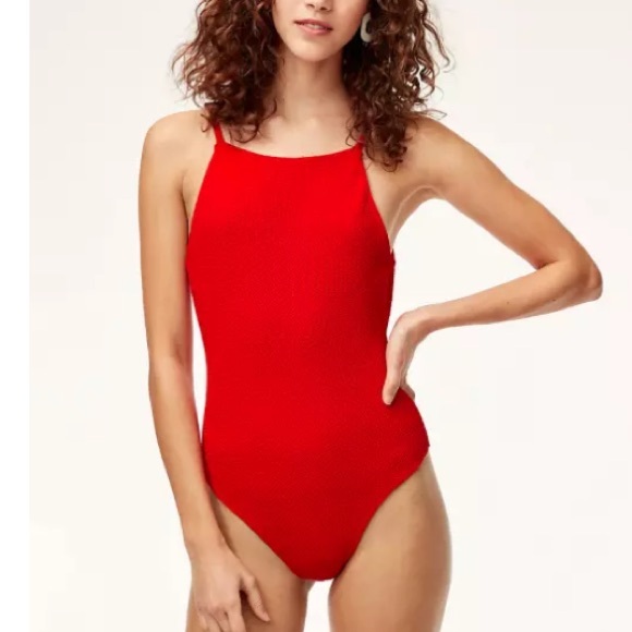 New Aritzia Wilfred Ribbed Annecy Bodysuit Red Size M with tags ⭐️⭐️⭐️⭐️ - Picture 7 of 17